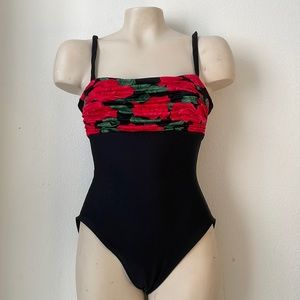 La Blanca Red Floral Bathing Suit